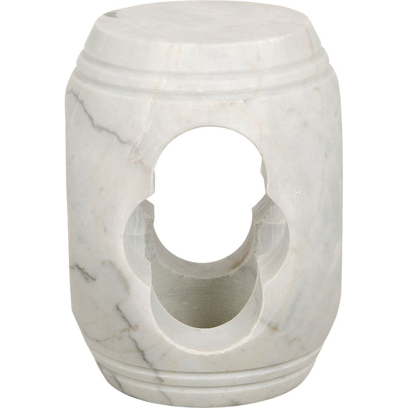 Primary vendor image of Noir Legend Side Table/Stool - Bianco Crown Marble, 13.5