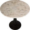 Noir Cobus Side Table - Cast Iron & Bianco Crown Marble, 30"