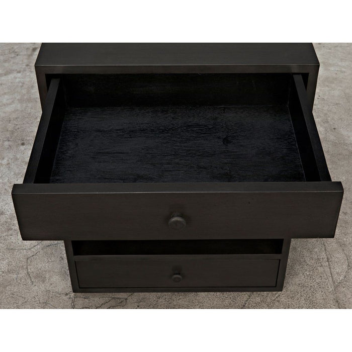 Noir Sumiko Small Side Table, Pale - Mahogany & Veneer, 18"