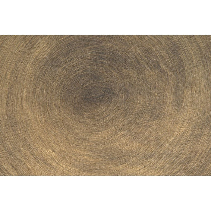 Noir Chrysler Side Table, Steel w/ Aged Brass Finish, 20"