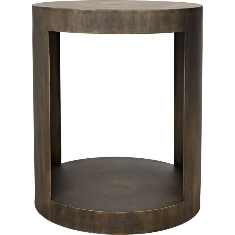 Primary vendor image of Noir Chrysler Side Table, Steel w/ Aged Brass Finish, 20