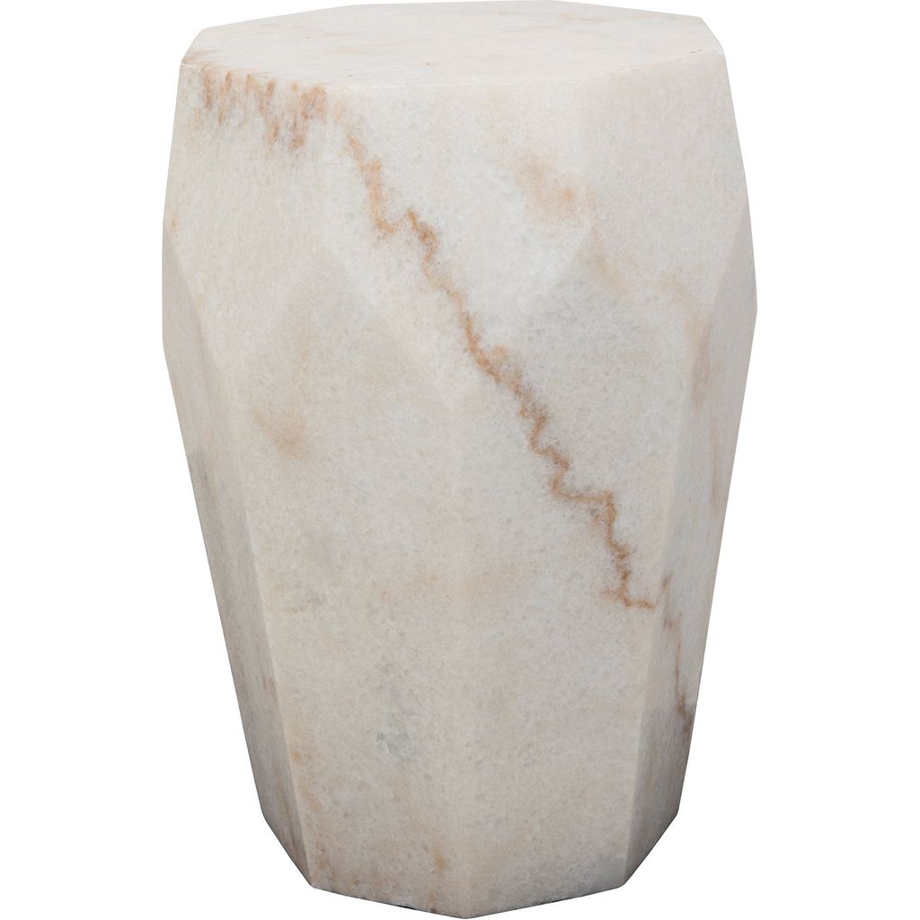 Primary vendor image of Noir Monolith Side Table - Bianco Crown Marble, 13"