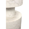 Noir Mamud Side Table - Bianco Crown Marble, 13"