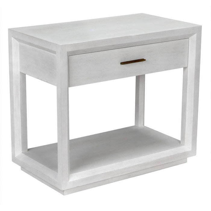 Primary vendor image of Noir Antony Side Table, White Wash - Mahogany & Veneer, 18"