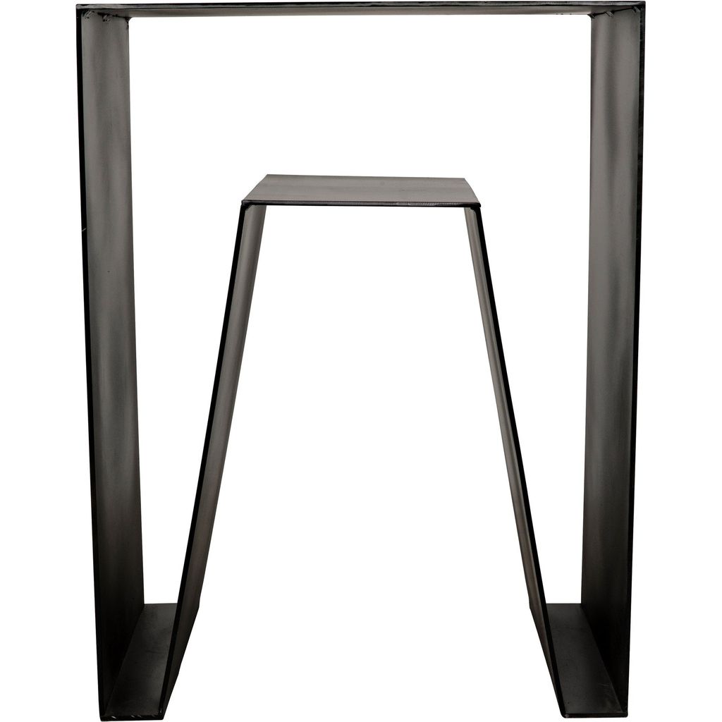 Noir Quintin Side Table, Black Steel, 17.5"