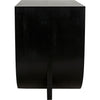 Noir Burton Side Table, Right, Hand Rubbed Black & Teak, 20"