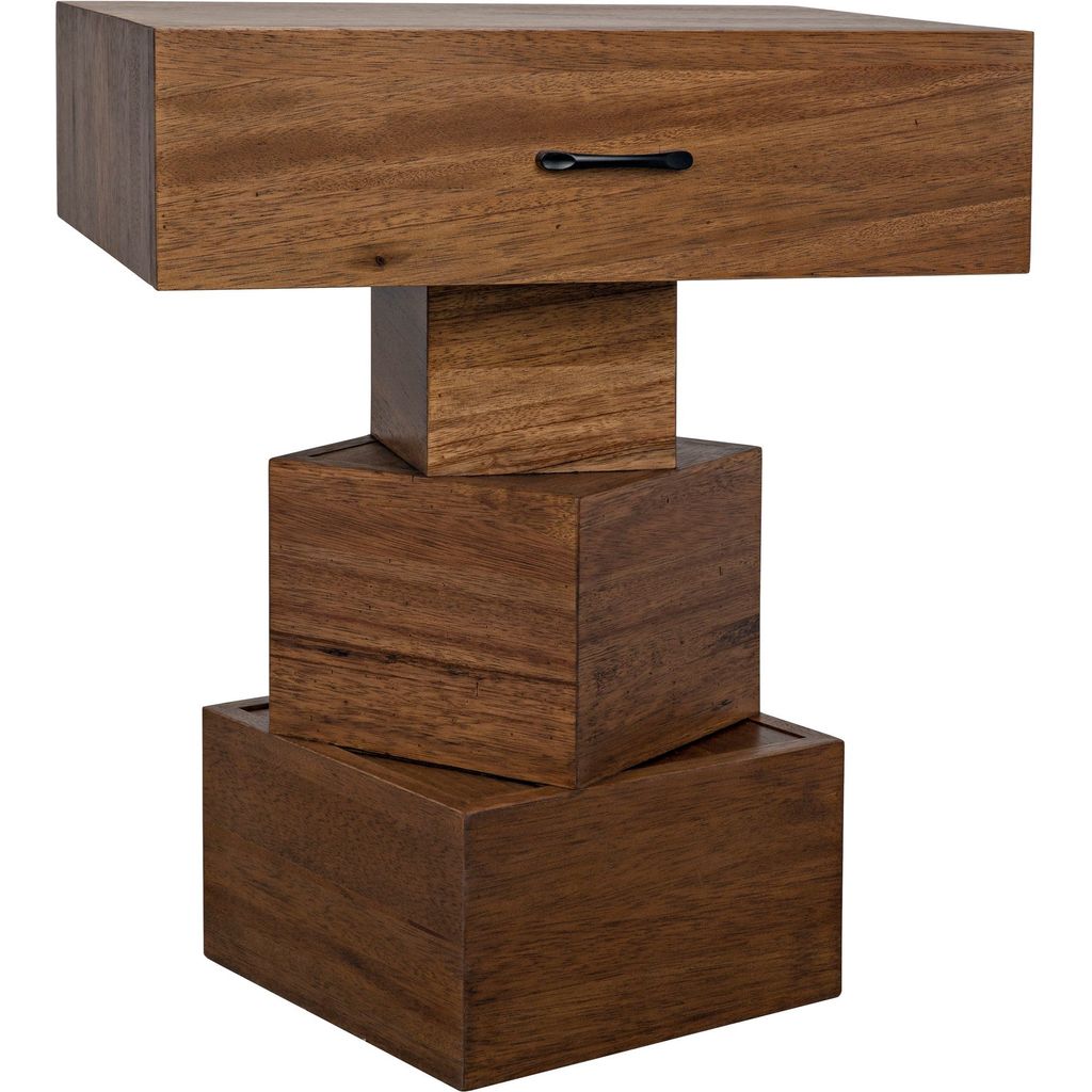 Primary vendor image of Noir Grobius Side Table, Dark Walnut, 18.5"