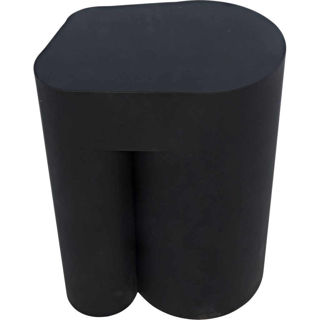 Noir Blair Side Table, Black Steel, 12"