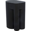 Noir Blair Side Table, Black Steel, 12"