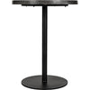 Noir Ford Side Table, Tall - Industrial Steel & Night Snow Marble, 19.5"