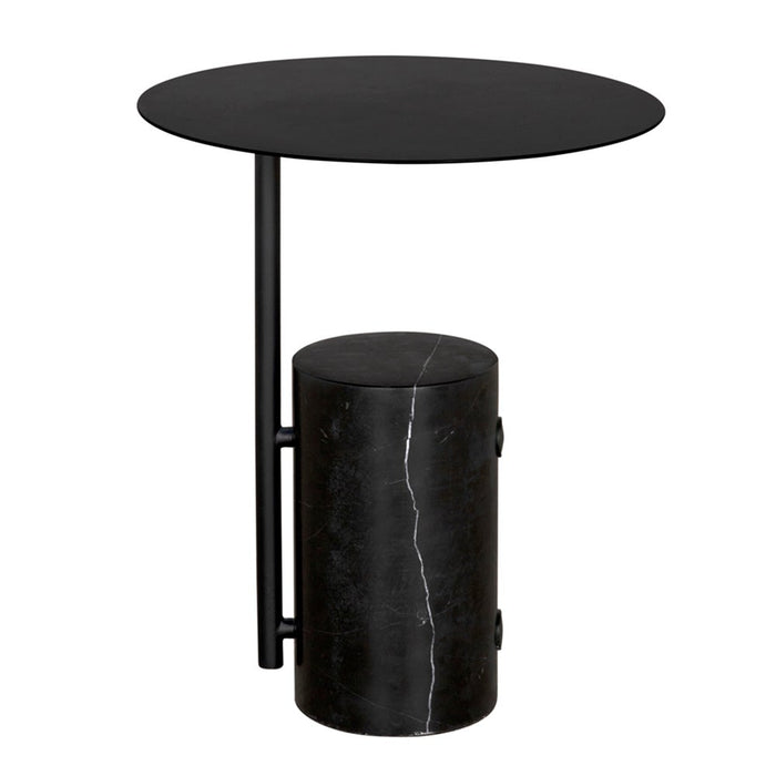 Primary vendor image of Noir Juma Side Table - Industrial Steel, Black Marble, 19.5"