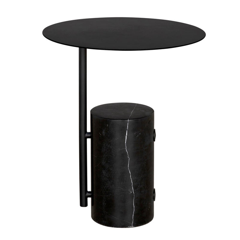 Primary vendor image of Noir Juma Side Table - Industrial Steel, Black Marble, 19.5