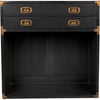 Noir Campaign Chest, Pale - Mahogany & Veneer, 18"