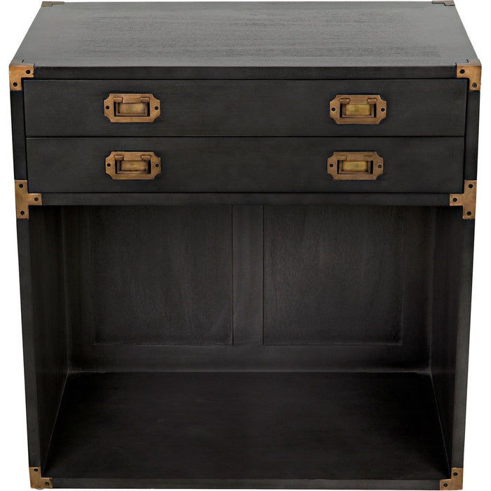 Noir Campaign Chest, Pale - Mahogany & Veneer, 18"