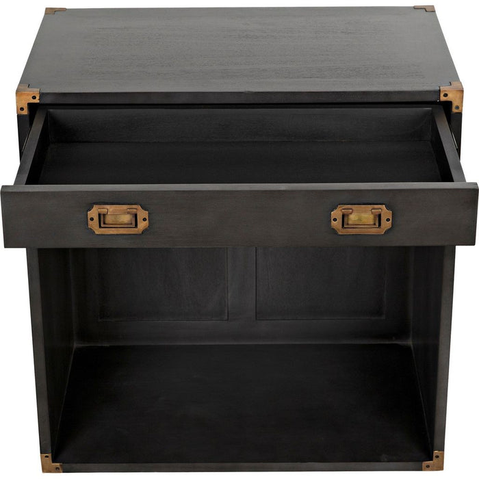 Noir Campaign Chest, Pale - Mahogany & Veneer, 18"