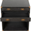 Noir Campaign Chest, Pale - Mahogany & Veneer, 18"