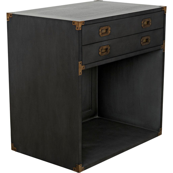 Noir Campaign Chest, Pale - Mahogany & Veneer, 18"