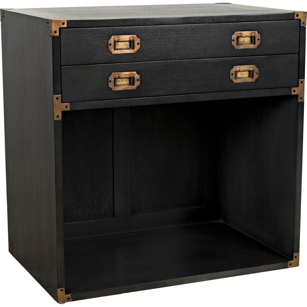 Primary vendor image of Noir Campaign Chest, Pale - Mahogany & Veneer, 18"