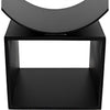 Noir Shape Side Table, Black Steel, 16"