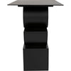 Noir Shape Side Table, Black Steel, 16"