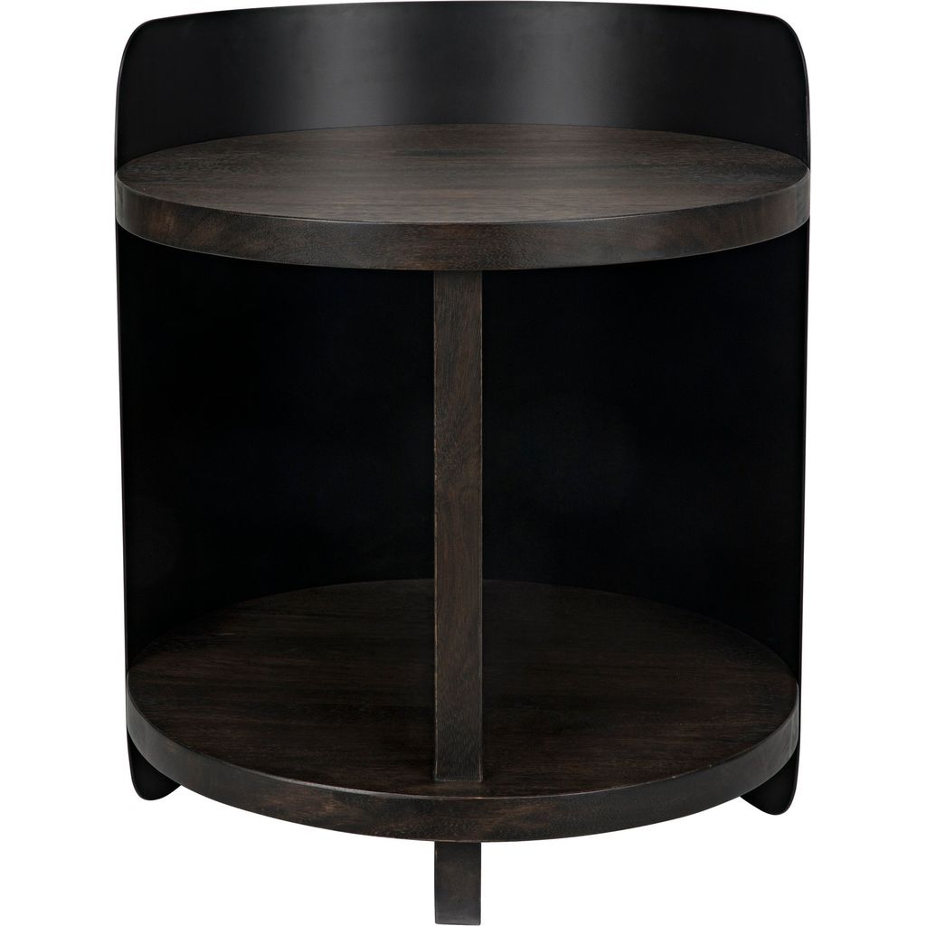 Primary vendor image of Noir Mondo Bongo Side Table, Ebony Walnut w/ Steel, 24"