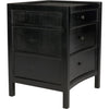 Noir Hampton Night Stand 24", Hand Rubbed Black - Mahogany & Veneer