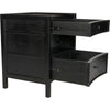Noir Hampton Night Stand 24", Hand Rubbed Black - Mahogany & Veneer