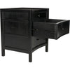 Noir Hampton Night Stand 24", Hand Rubbed Black - Mahogany & Veneer