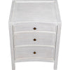 Noir Hampton Night Stand 24", White Wash - Mahogany & Veneer