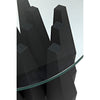 Noir Soldier Side Table, Black Steel w/ Glass Top, 24"