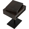 Noir Enola Side Table, Ebony Walnut w/ Steel Base, 15"