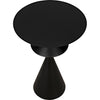 Noir Zasa Side Table, Black Steel, 18"