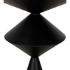 Noir Zasa Side Table, Black Steel, 18"