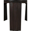 Noir Fluted Side Table, Pale w/ Light Brown Trim, 32"