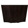 Noir Fluted Side Table, Pale w/ Light Brown Trim, 32"