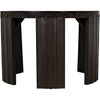 Noir Fluted Side Table, Pale w/ Light Brown Trim, 32"