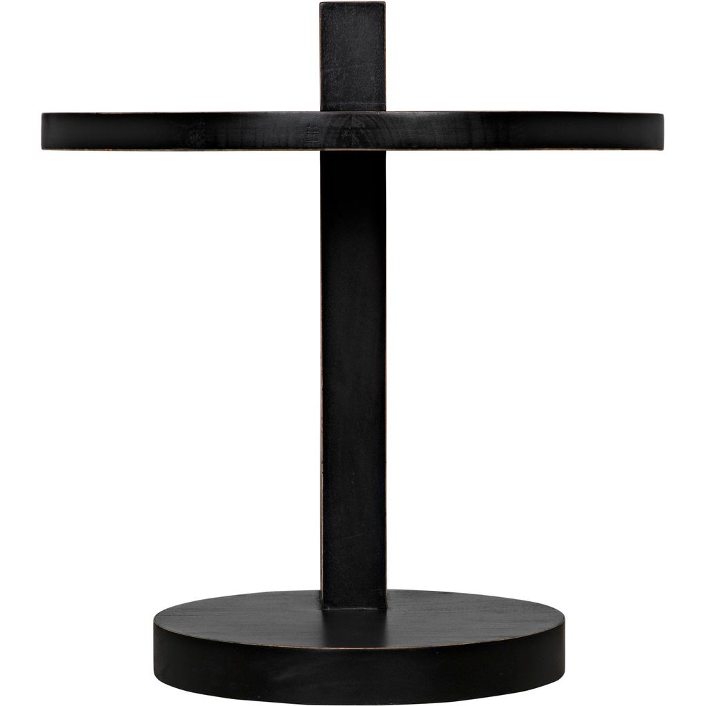 Noir Reed Side Table - Mahogany, 22"