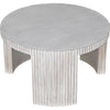 Noir Jgor Side/Coffee Table, White Wash - Mahogany, 32"