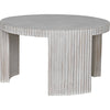 Noir Jgor Side/Coffee Table, White Wash - Mahogany, 32"