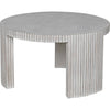 Noir Jgor Side/Coffee Table, White Wash - Mahogany, 32"