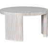 Noir Jgor Side/Coffee Table, White Wash - Mahogany, 32"