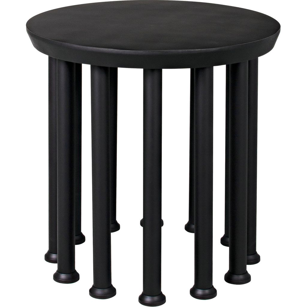 Noir Lila Side Table, Black Steel, 28"