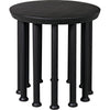 Noir Lila Side Table, Black Steel, 28"