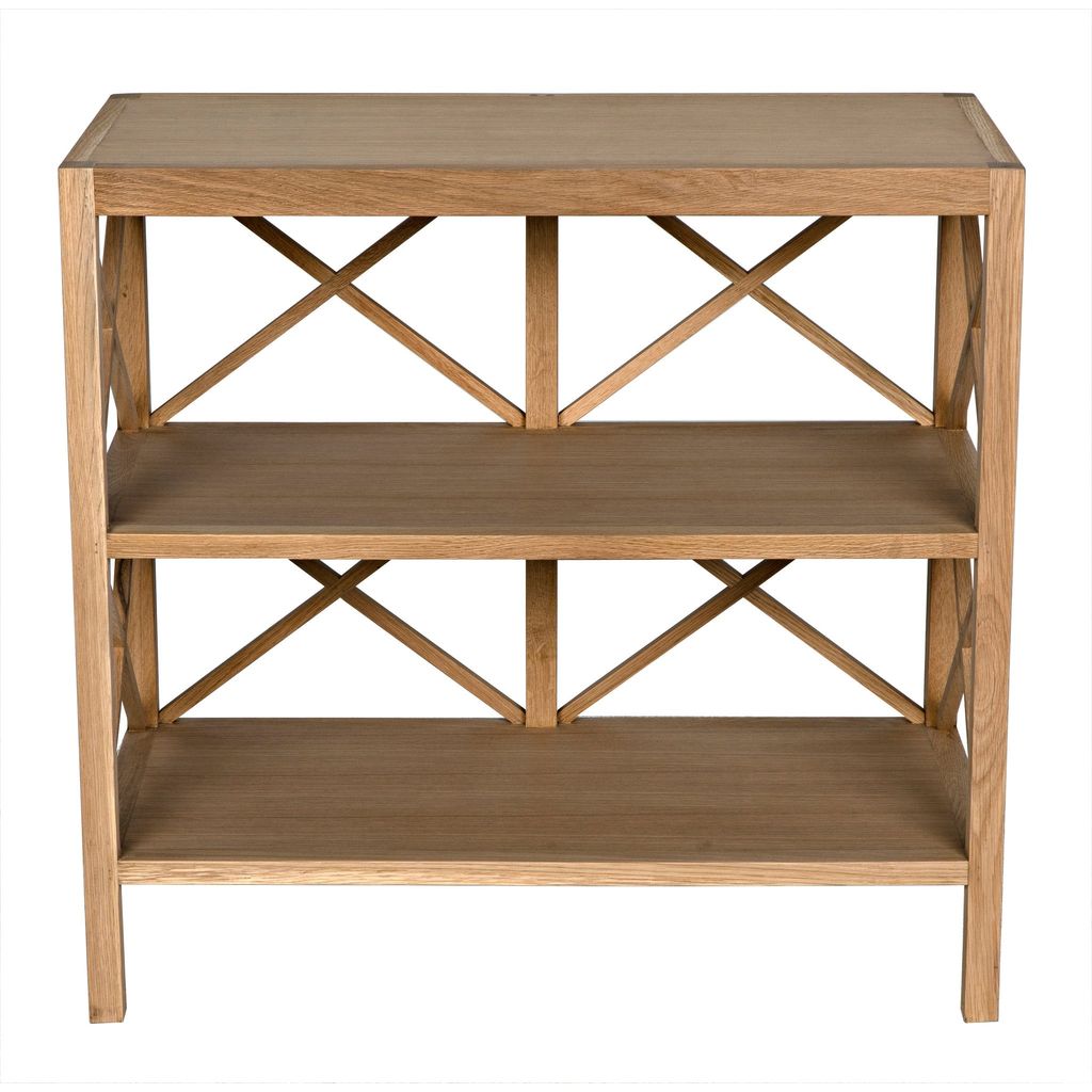 Noir Nikolai Side Table, White Oak, 15.5"