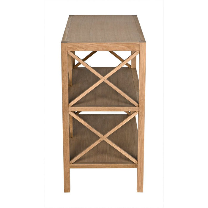 Noir Nikolai Side Table, White Oak, 15.5"