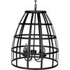 Noir Birdcage Pendant 305, Black Steel