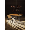 Noir Lex Chandelier, Black Steel