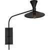 Noir Enzo Sconce, Black Steel