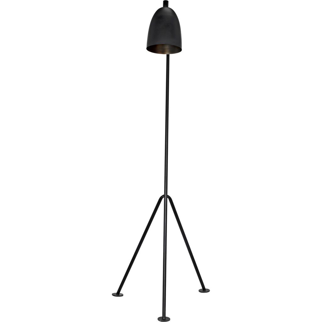 Noir Asti Floor Lamp, Black Steel