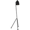 Noir Asti Floor Lamp, Black Steel